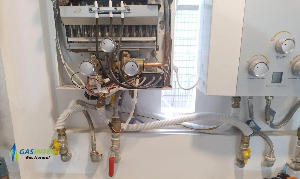Reparación interna de un calentador de paso a gas natural